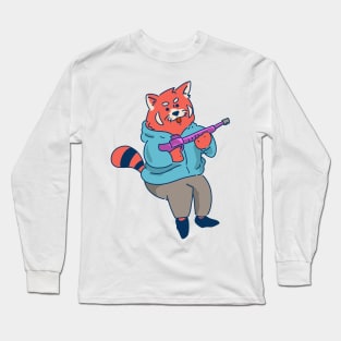 Penjahat panda merah Long Sleeve T-Shirt